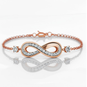 Home vogue infinity spark diamond bracelet